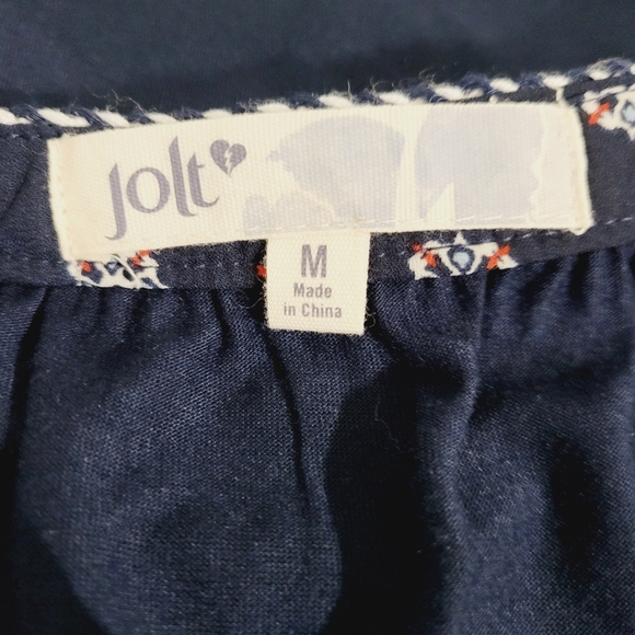 NEW Jolt Tassel Crochet Accent Tank Top Geometric Paisley Print Womans Size M - Picture 7 of 10